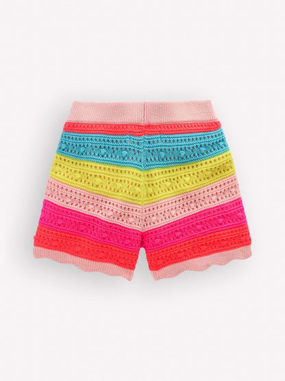Boden Blue Pointelle Knitted Shorts image 2