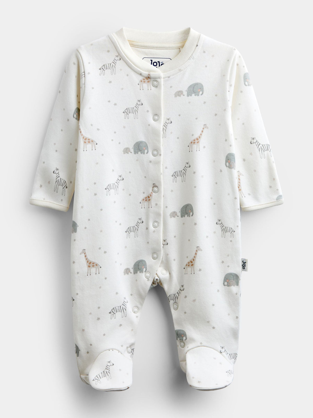 Dsiney Kidz - Jojo Maman Bébé Cream Safari Sleepsuit & Hat Set image 2