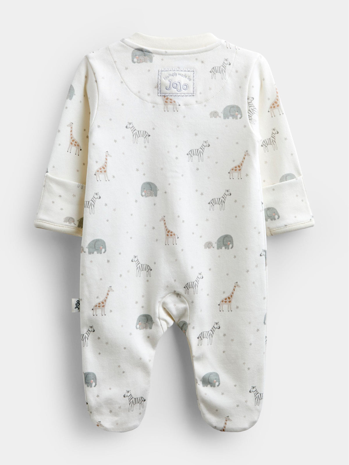 Dsiney Kidz - Jojo Maman Bébé Cream Safari Sleepsuit & Hat Set image 3
