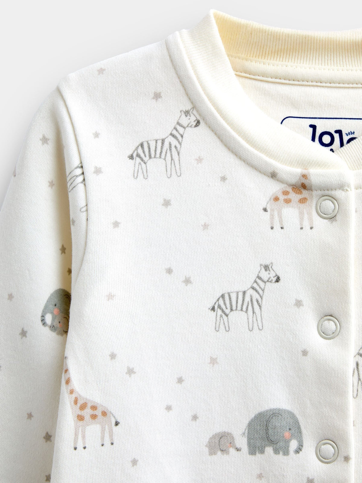 Dsiney Kidz - Jojo Maman Bébé Cream Safari Sleepsuit & Hat Set image 6