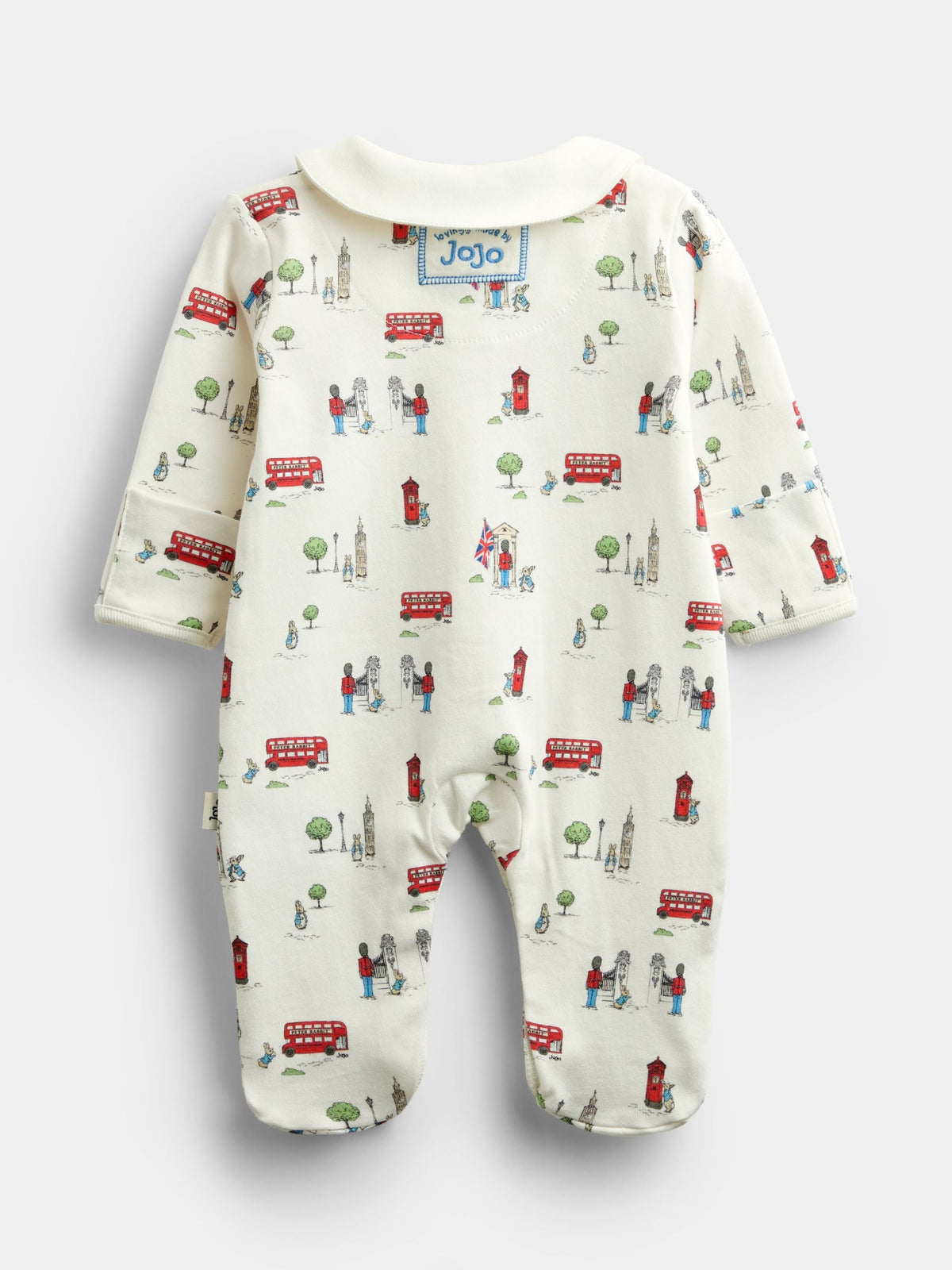 JoJo Maman Bébé Cream Printed Footed Sleepsuit - image 3