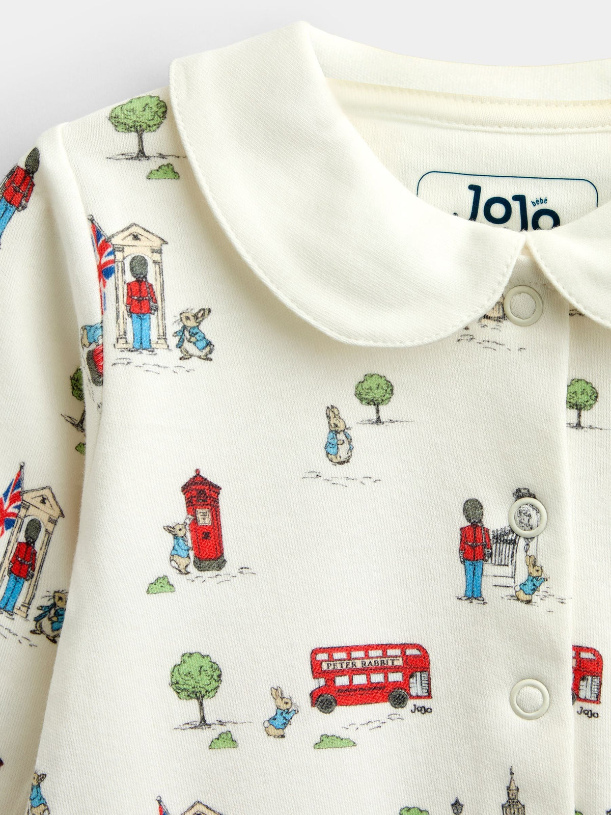JoJo Maman Bébé Cream Printed Footed Sleepsuit - image 6