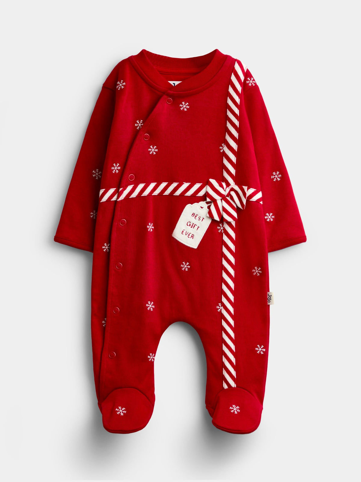 JoJo Maman Bébé Red Christmas Present Footed Sleepsuit - image 2