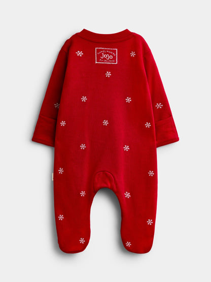 JoJo Maman Bébé Red Christmas Present Footed Sleepsuit - image 3