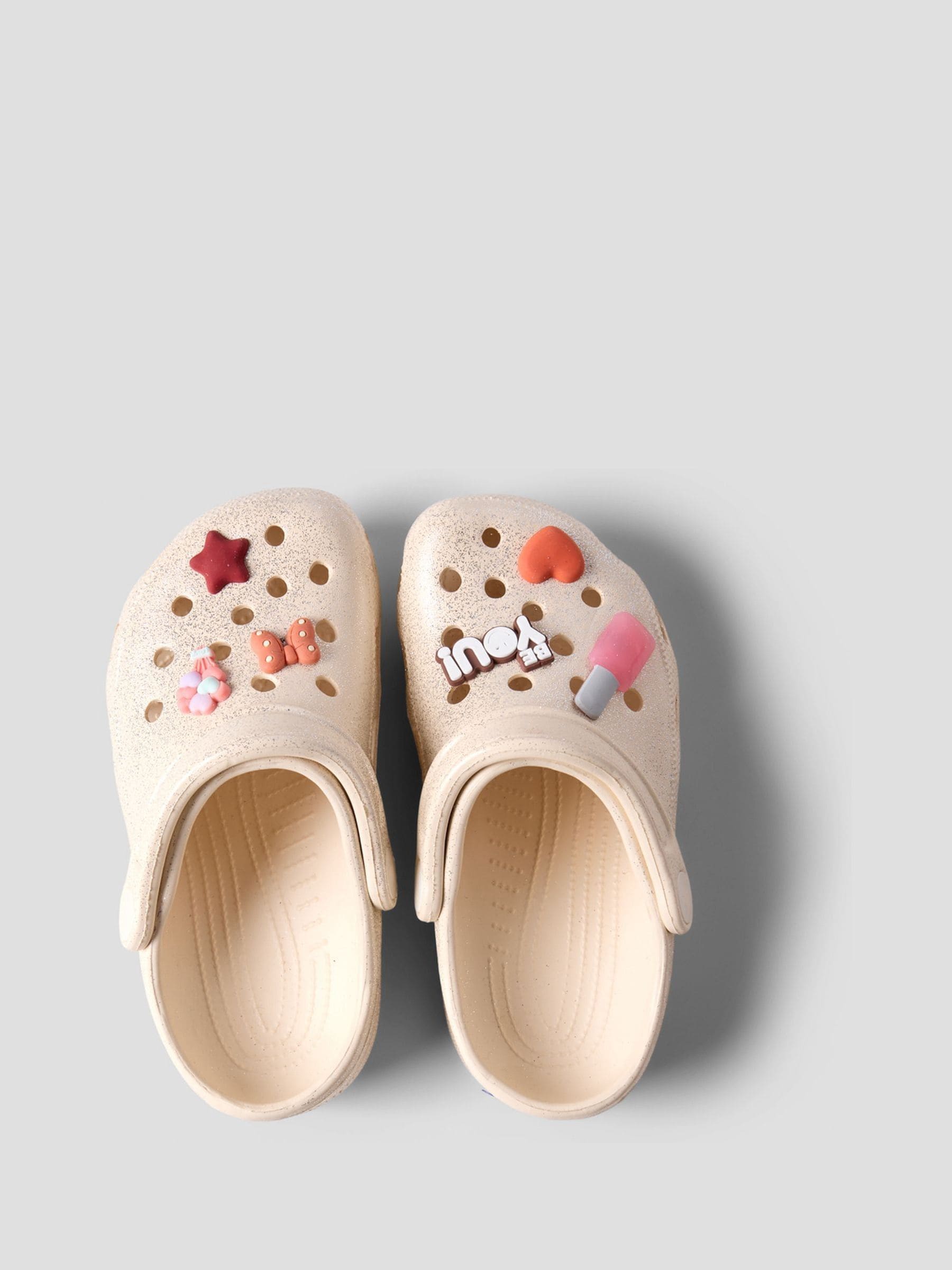Name It Cream Rubber Clogs with Charms Sandals image 1