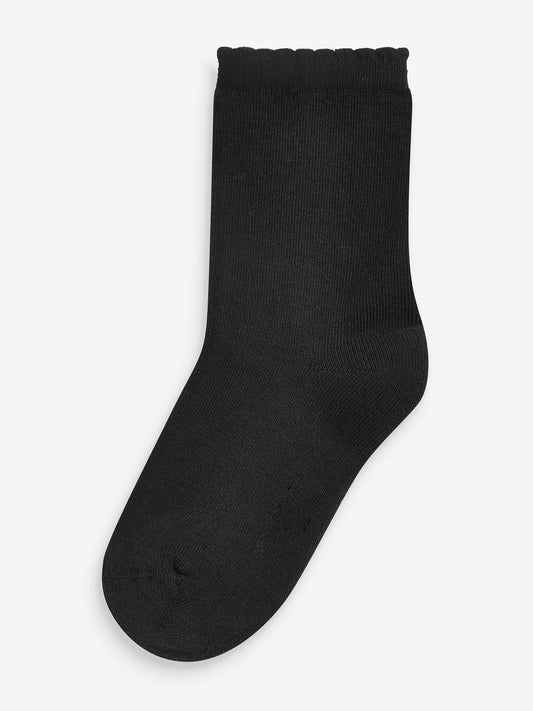Black 5 Pack Cotton Rich Cushioned Sole Ankle Socks image 2