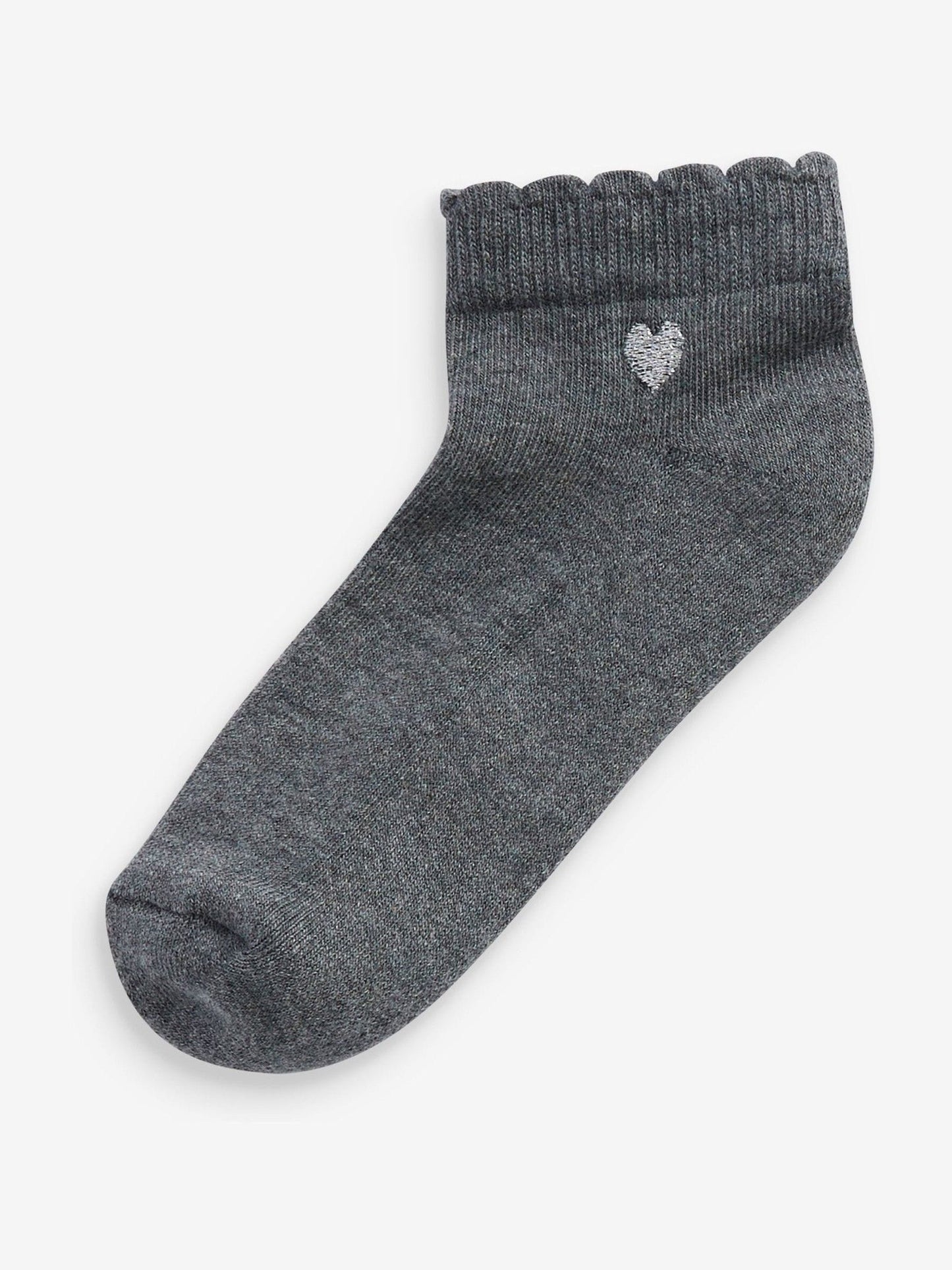 Multi 7 Pack Cotton Rich Embroidered Cushioned Sole Trainer Socks image 2