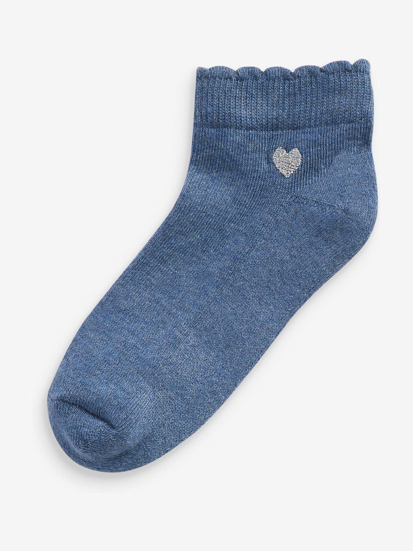 Multi 7 Pack Cotton Rich Embroidered Cushioned Sole Trainer Socks image 3