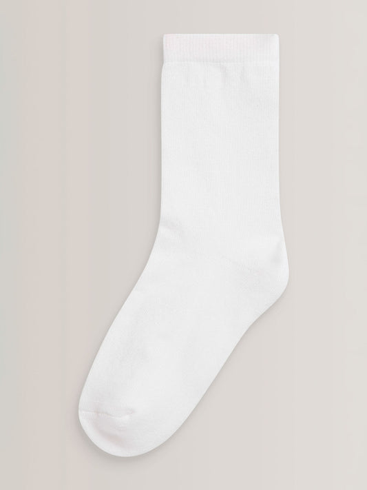 White 5 Pack Cotton Rich Cushioned Sole Ankle Socks image 3