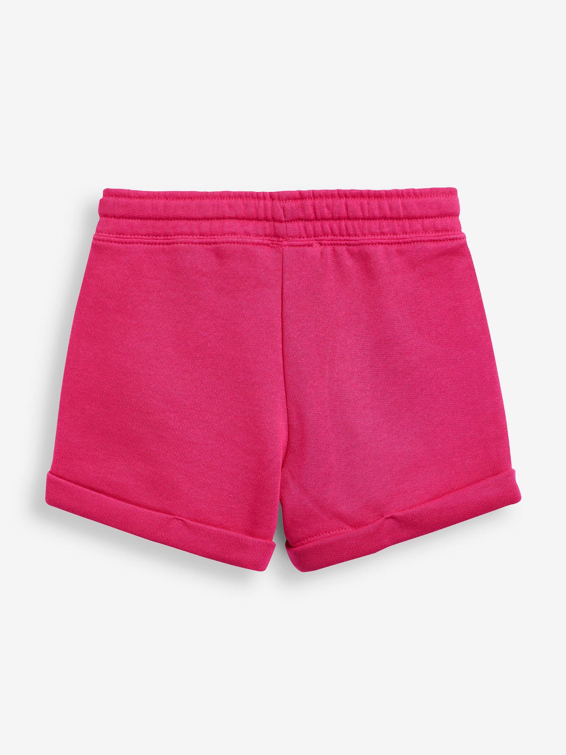 Benetton Dark Pink 100% Cotton Jersey Shorts image 2