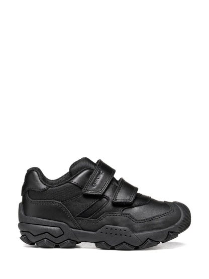 Geox Black J Buller Leather School Shoes image 1