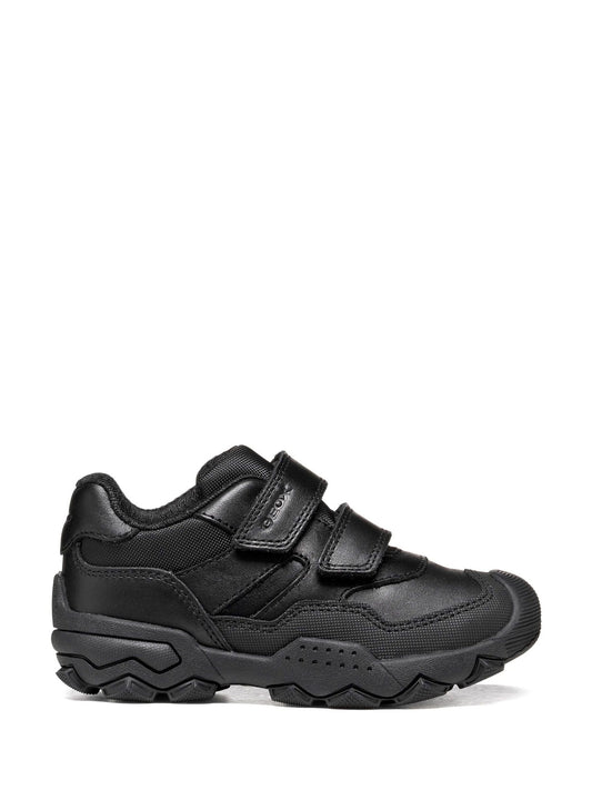 Geox Black J Buller Leather School Shoes image 1