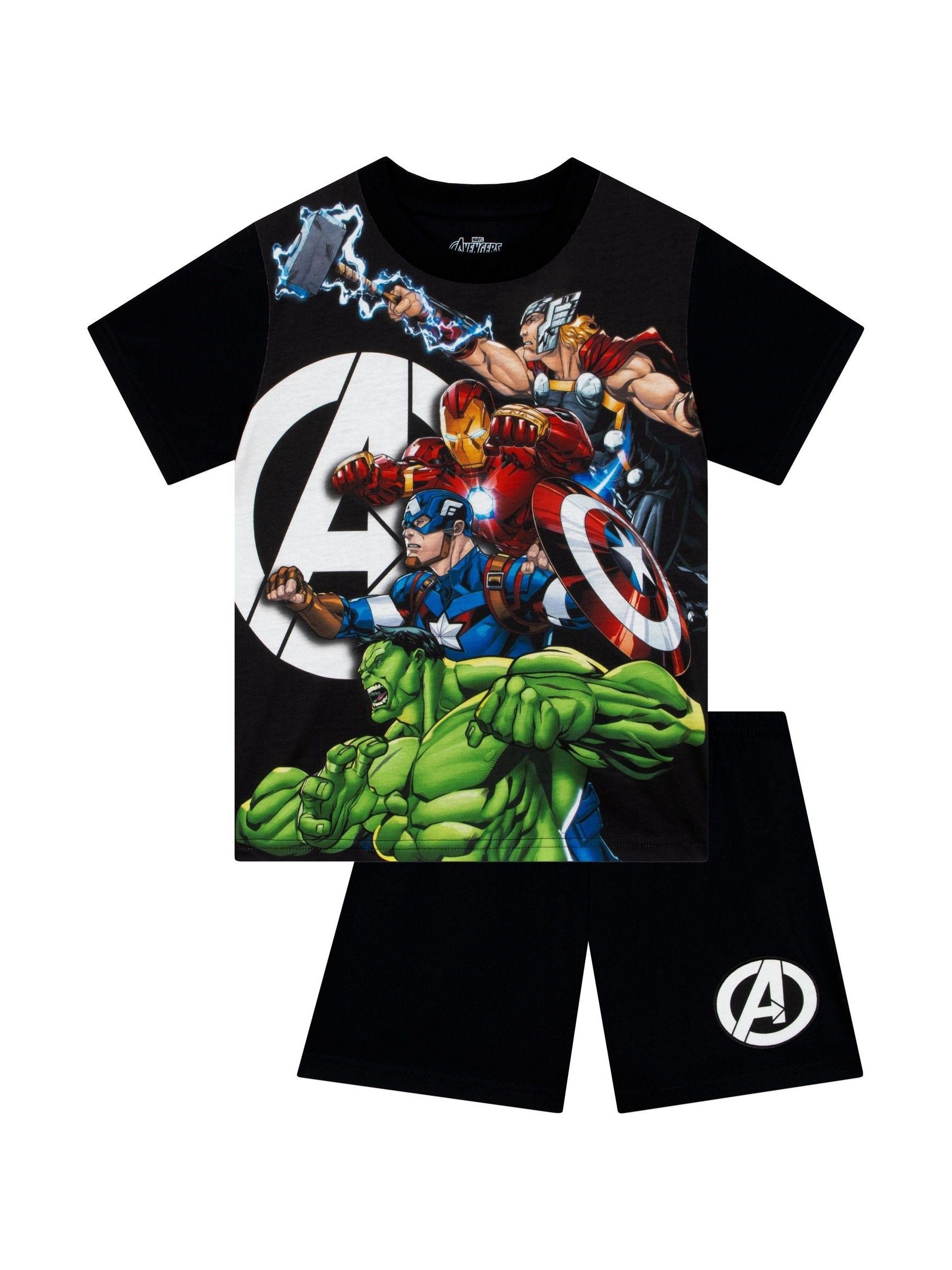 Dsiney Kidz - Character Black Marvel Avengers Short Pyjamas image 1