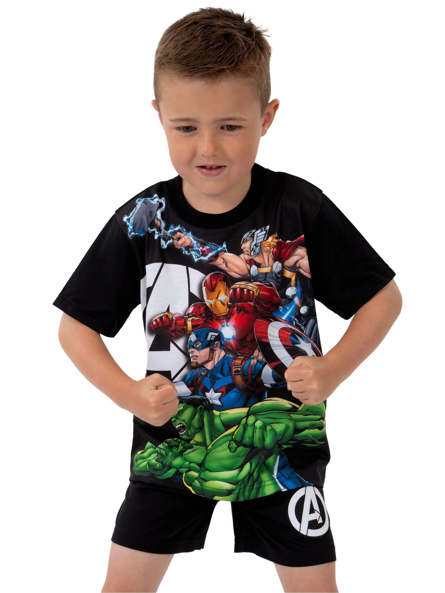 Dsiney Kidz - Character Black Marvel Avengers Short Pyjamas image 6