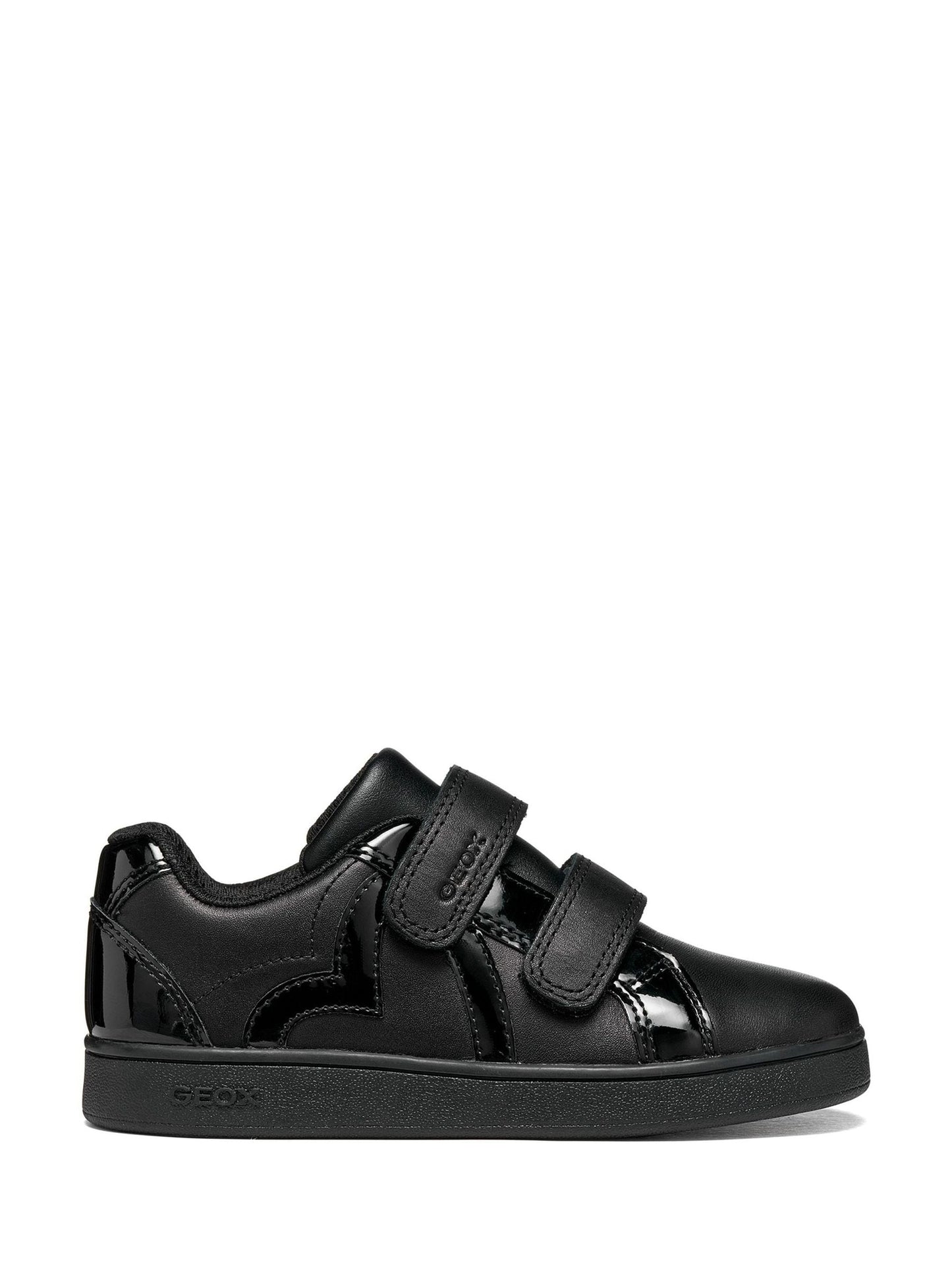 Geox Black J Eclyper Leather School Shoes image 1