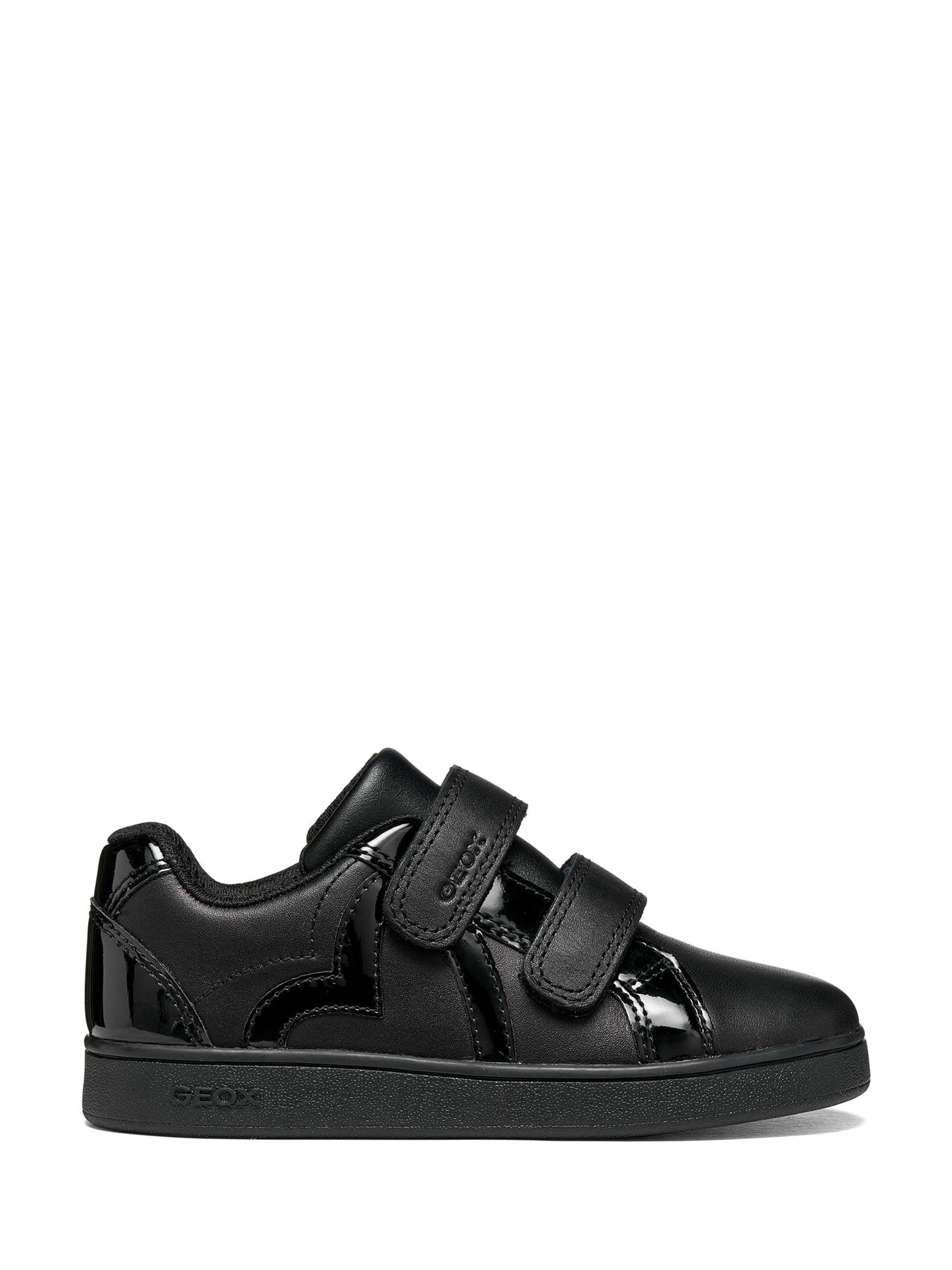 Geox Black J Eclyper Leather School Shoes image 1