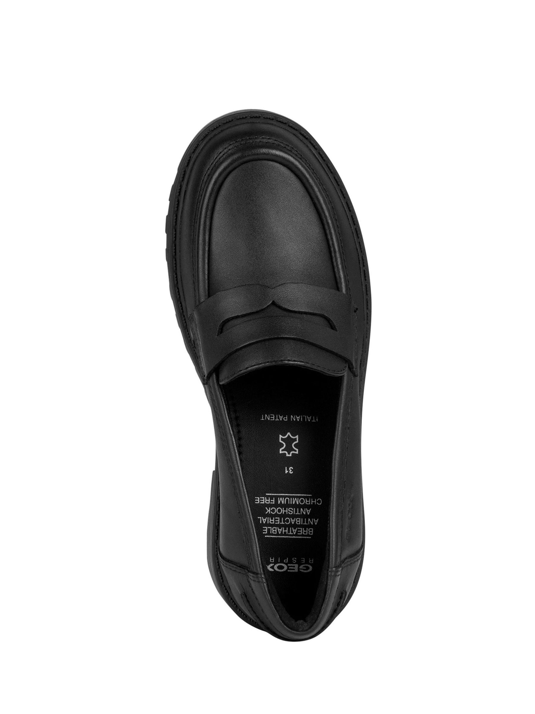 Geox Black Patent J Casey Leather Loafers image 5