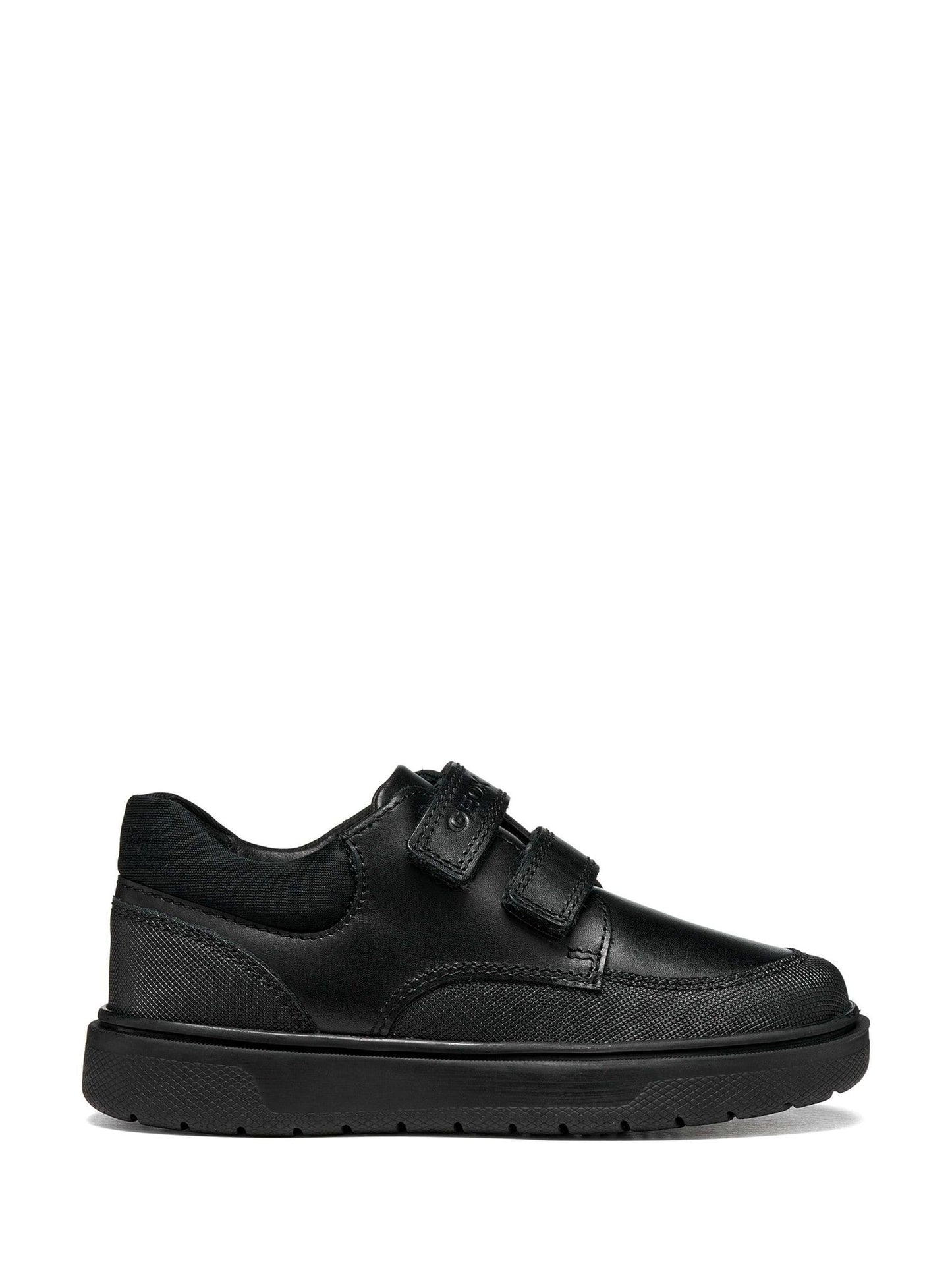 Geox Black J Riddock Leather School Shoes image 1