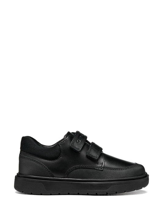 Geox Black J Riddock Leather School Shoes image 1