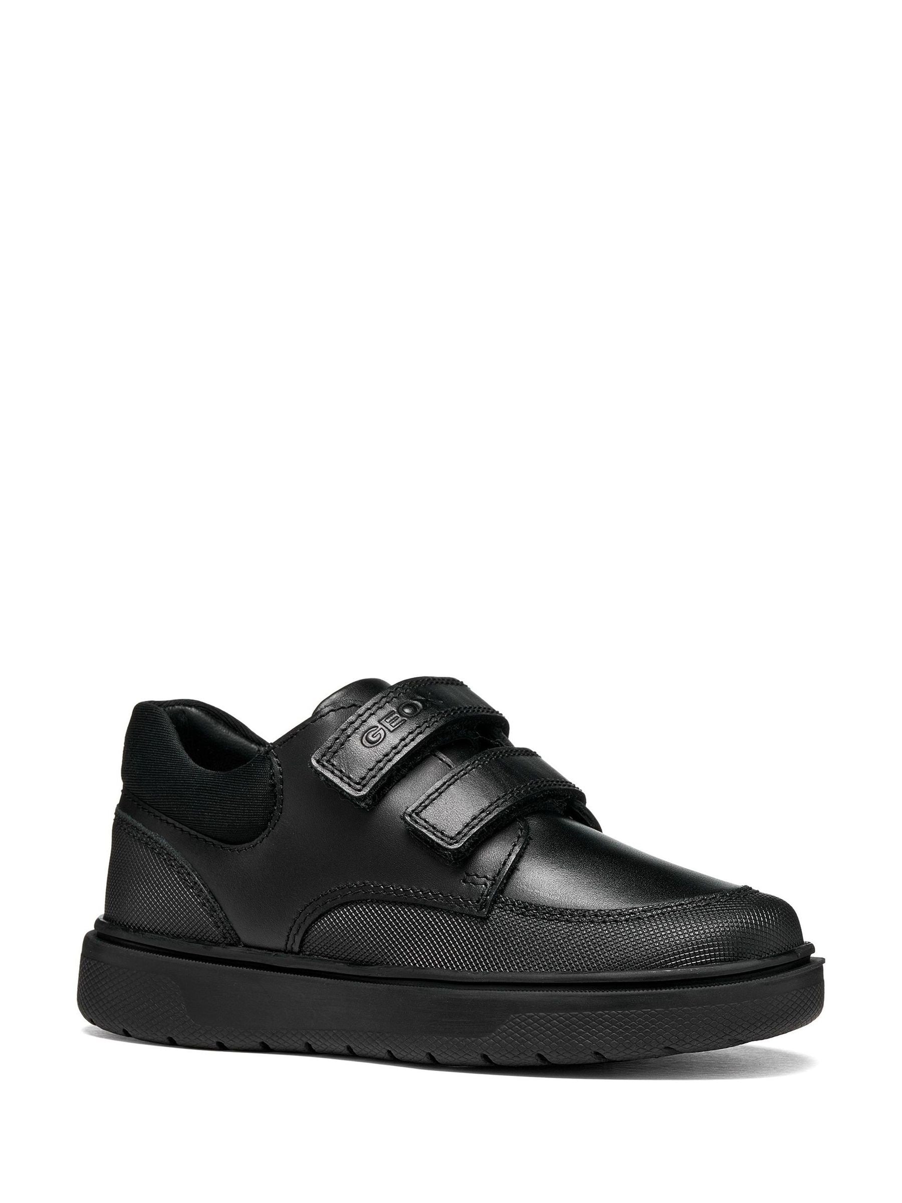 Geox Black J Riddock Leather School Shoes image 3