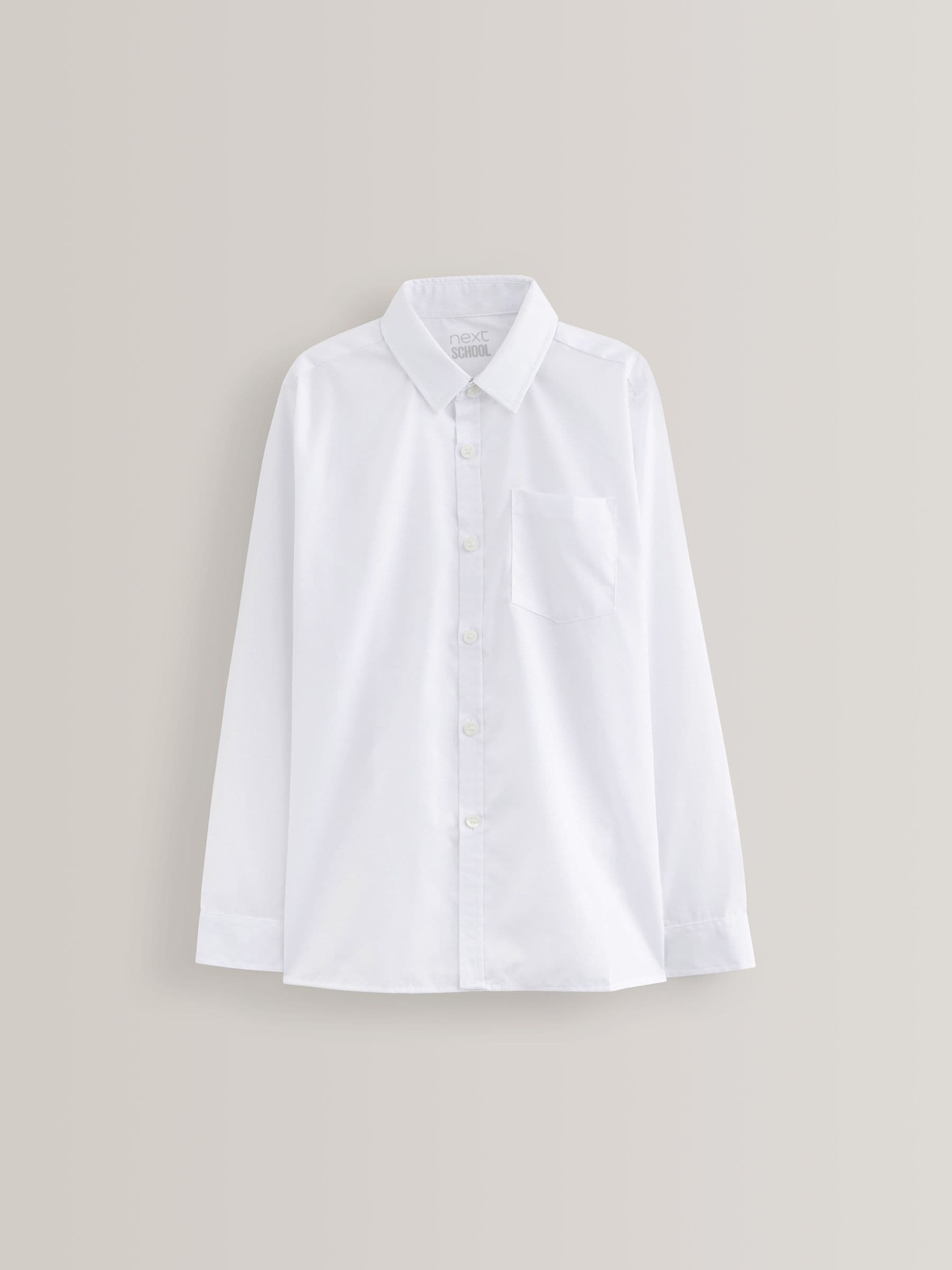 Dsiney Kidz - White Easy Fastening Long Sleeve School Shirts 2 Pack (3-16yrs) image 2