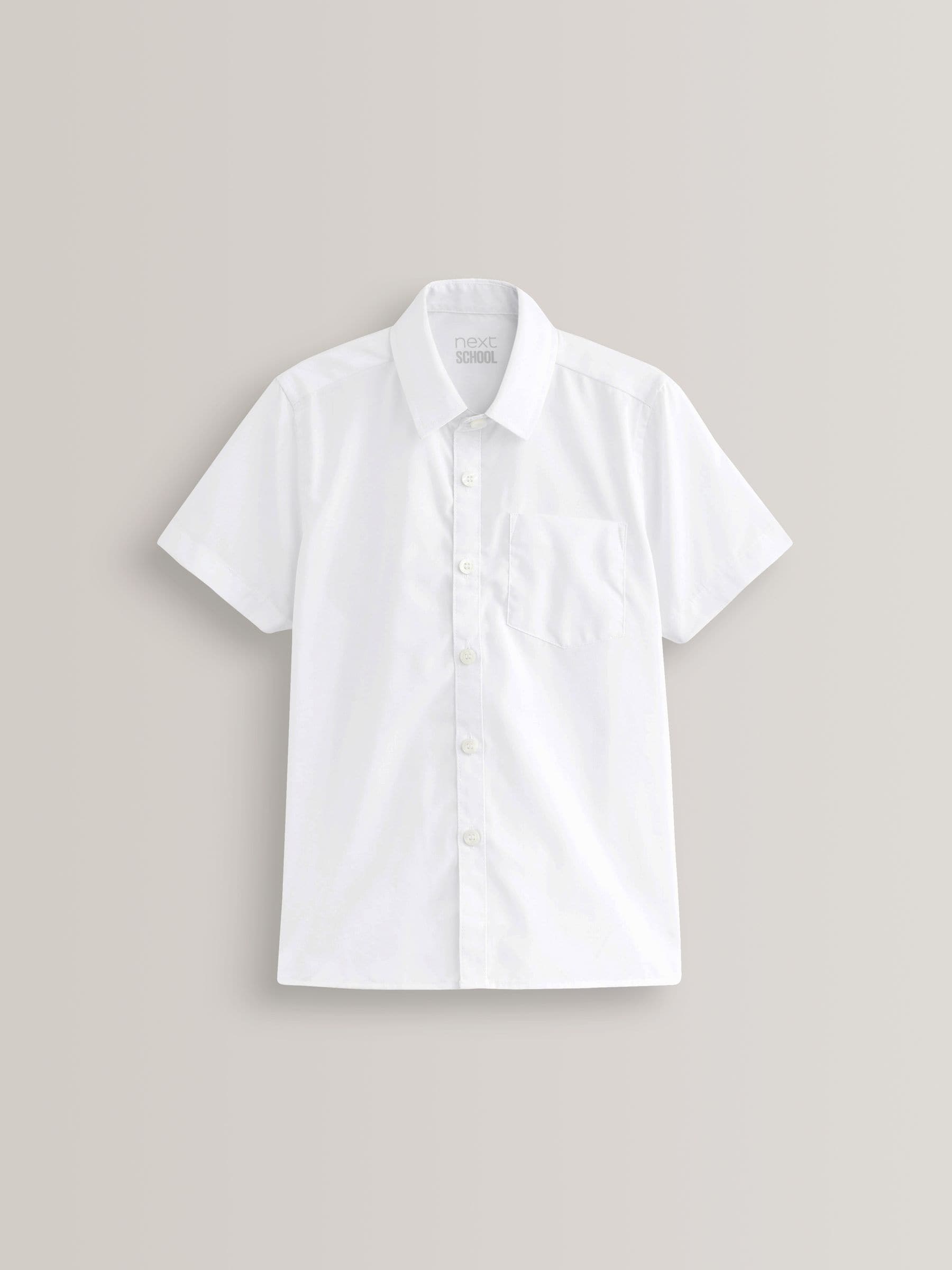 Dsiney Kidz - White Easy Fastening Short Sleeve School Shirts 2 Pack (3-16yrs) image 9