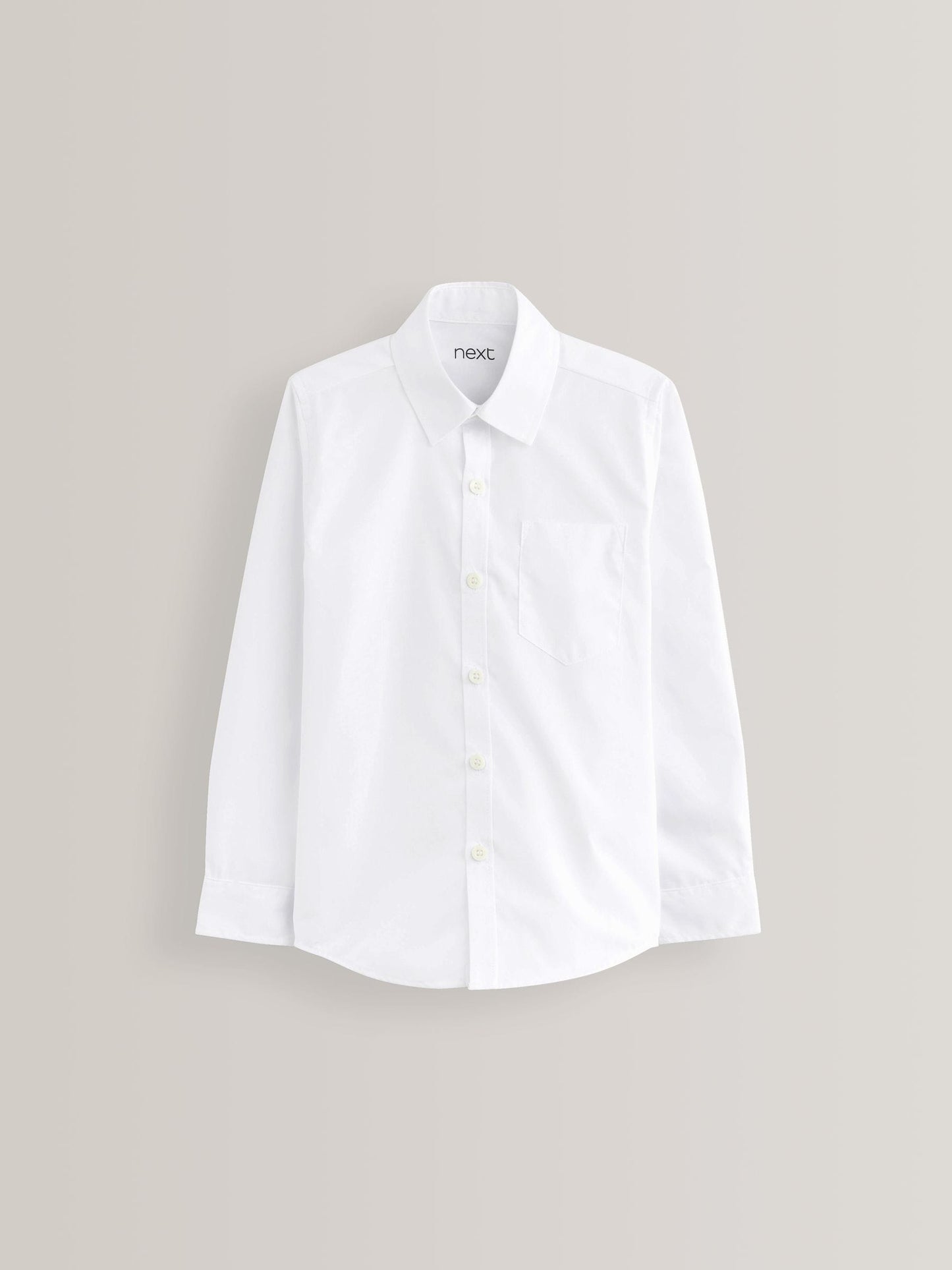Dsiney Kidz - White Slim Fit 5 Pack Long Sleeve School Shirts (3-17yrs) image 2
