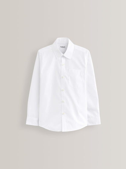 Dsiney Kidz - White Slim Fit 5 Pack Long Sleeve School Shirts (3-17yrs) image 2