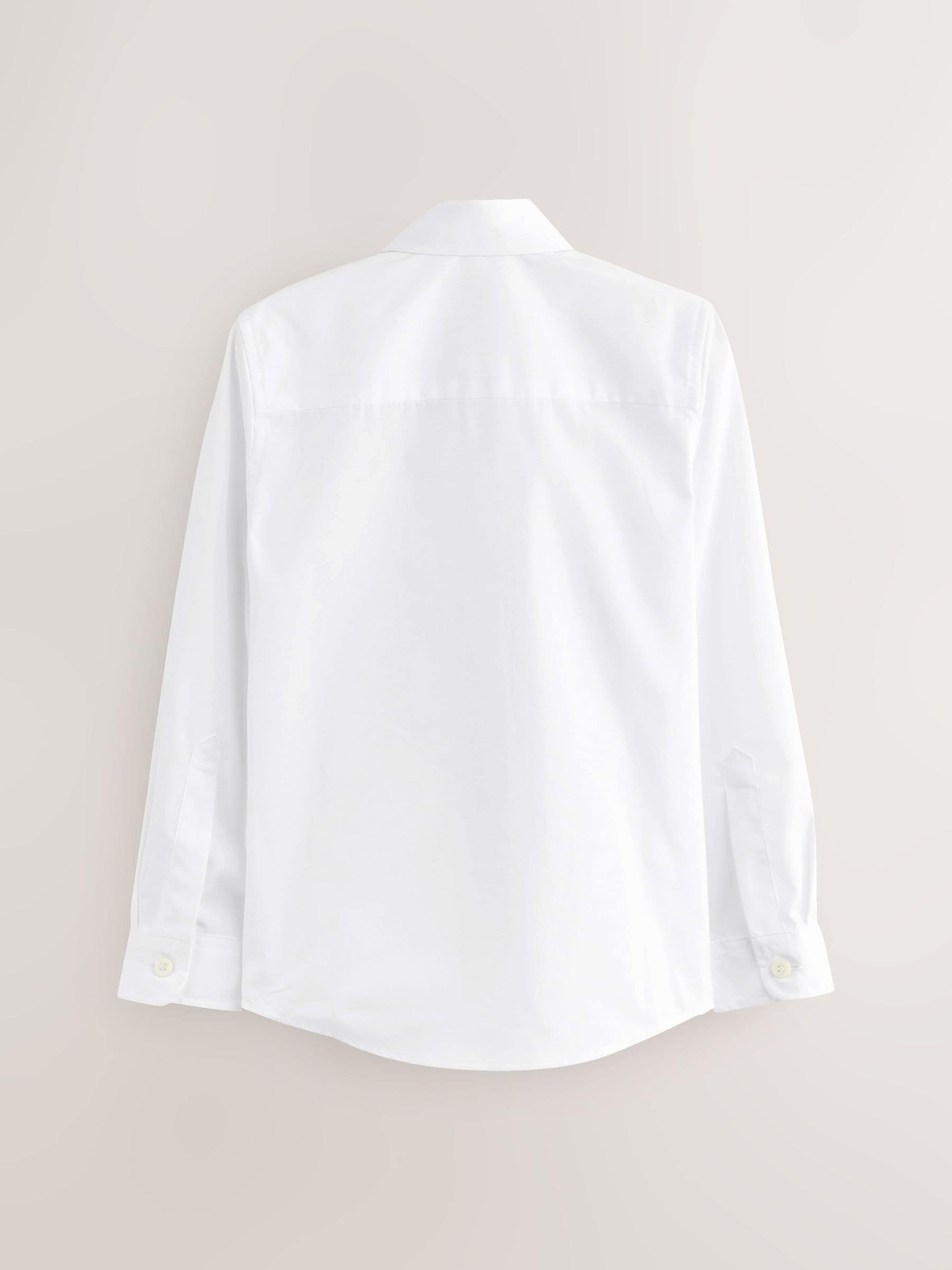 Dsiney Kidz - White Slim Fit Long Sleeve School 2 Pack Shirts (3-17yrs) image 2