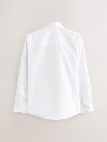 Dsiney Kidz - White Slim Fit Long Sleeve School 2 Pack Shirts (3-17yrs) image 2