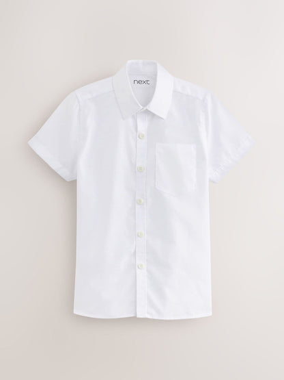 Dsiney Kidz - White Slim Fit Short Sleeve School 2 Pack Shirts (3-17yrs) image 2