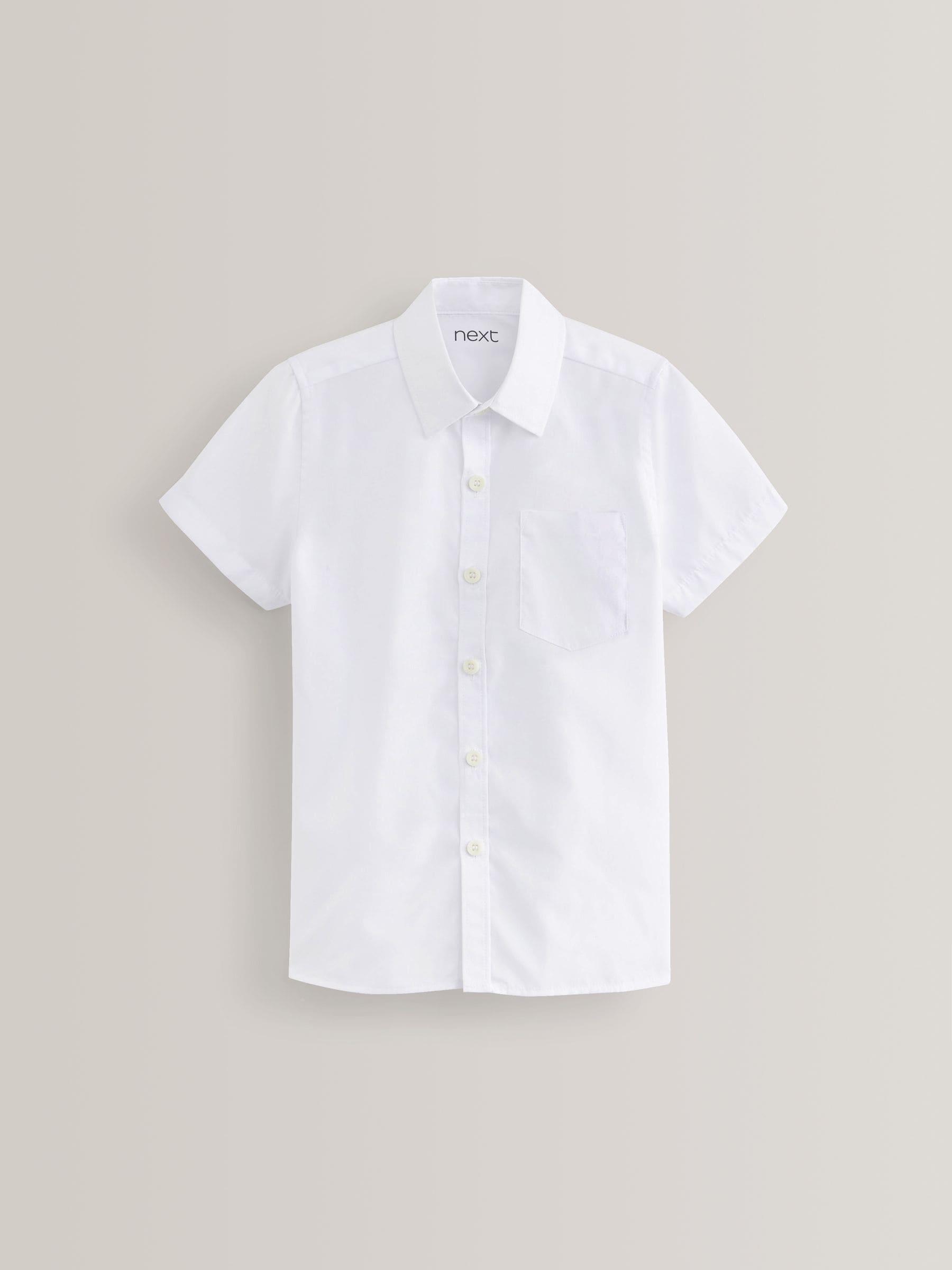 Dsiney Kidz - White Slim Fit 5 Pack Short Sleeve School Shirts (3-17yrs) image 2