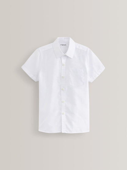 Dsiney Kidz - White Slim Fit 5 Pack Short Sleeve School Shirts (3-17yrs) image 2