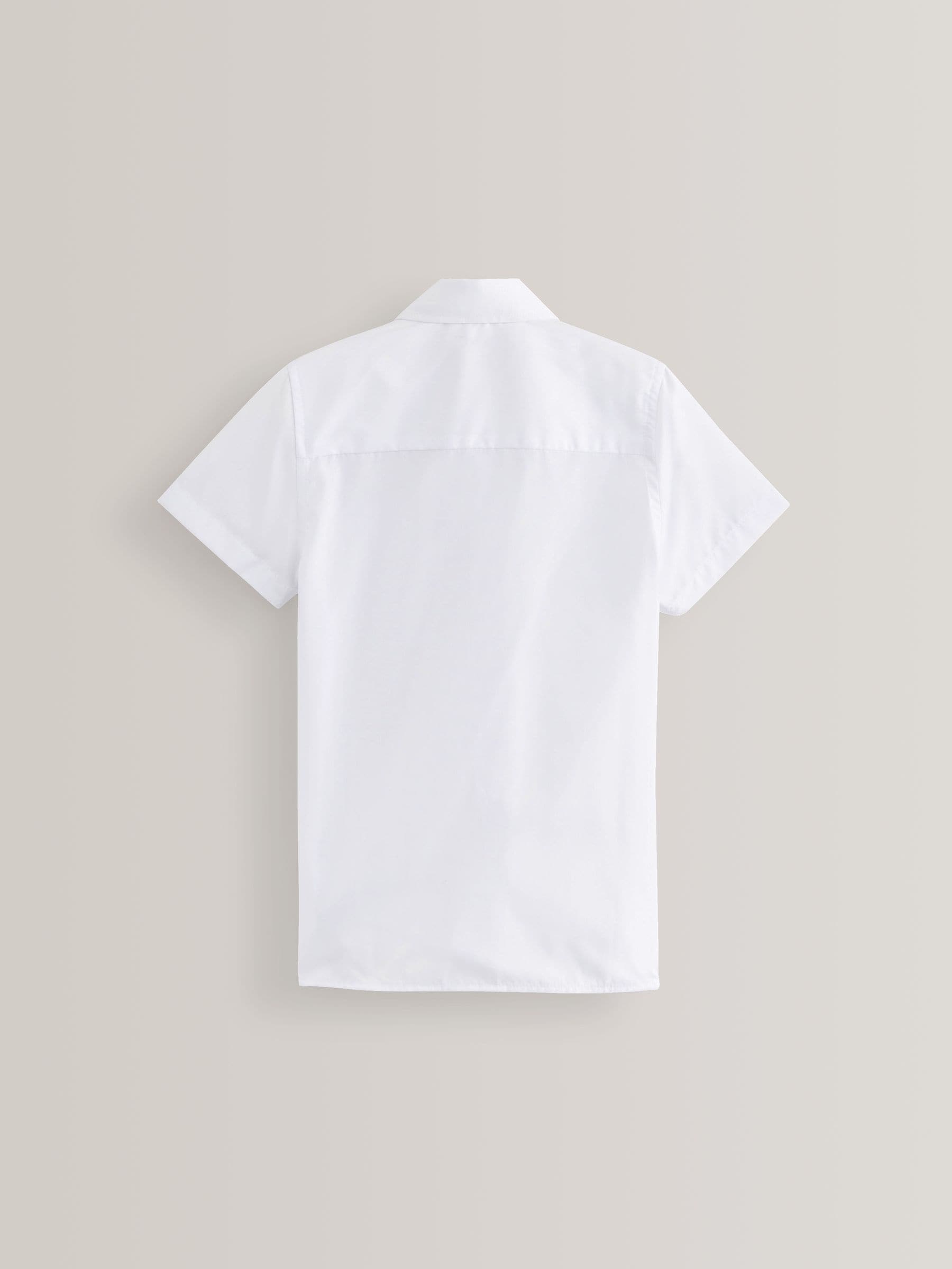 Dsiney Kidz - White Slim Fit 5 Pack Short Sleeve School Shirts (3-17yrs) image 3