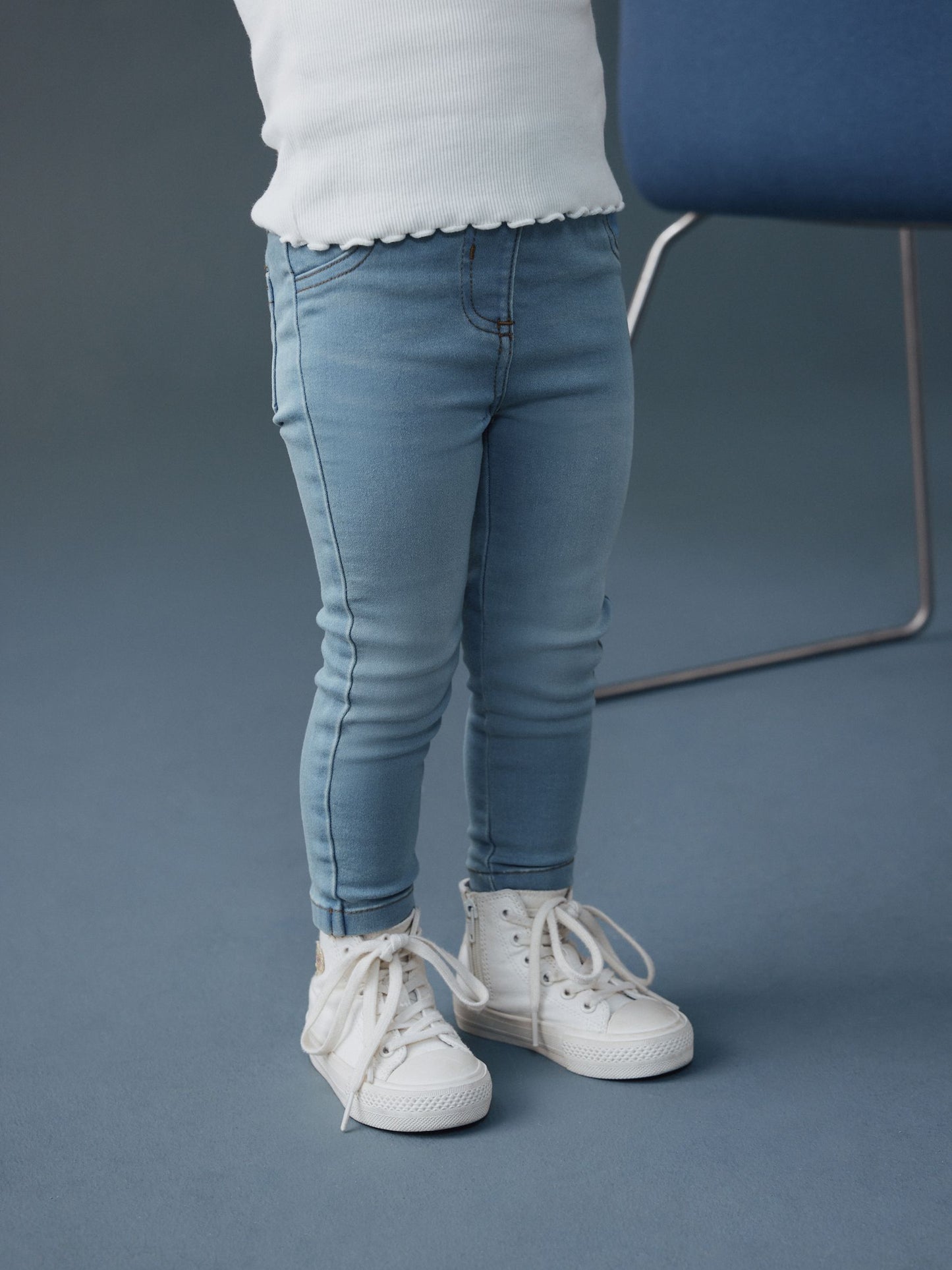 Dsiney Kidz - Light Blue Denim 1 Pack Elasticated Waist Jeggings (3mths-7yrs) image 1