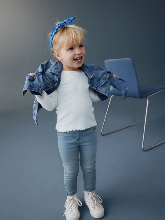 Dsiney Kidz - Light Blue Denim 1 Pack Elasticated Waist Jeggings (3mths-7yrs) image 2