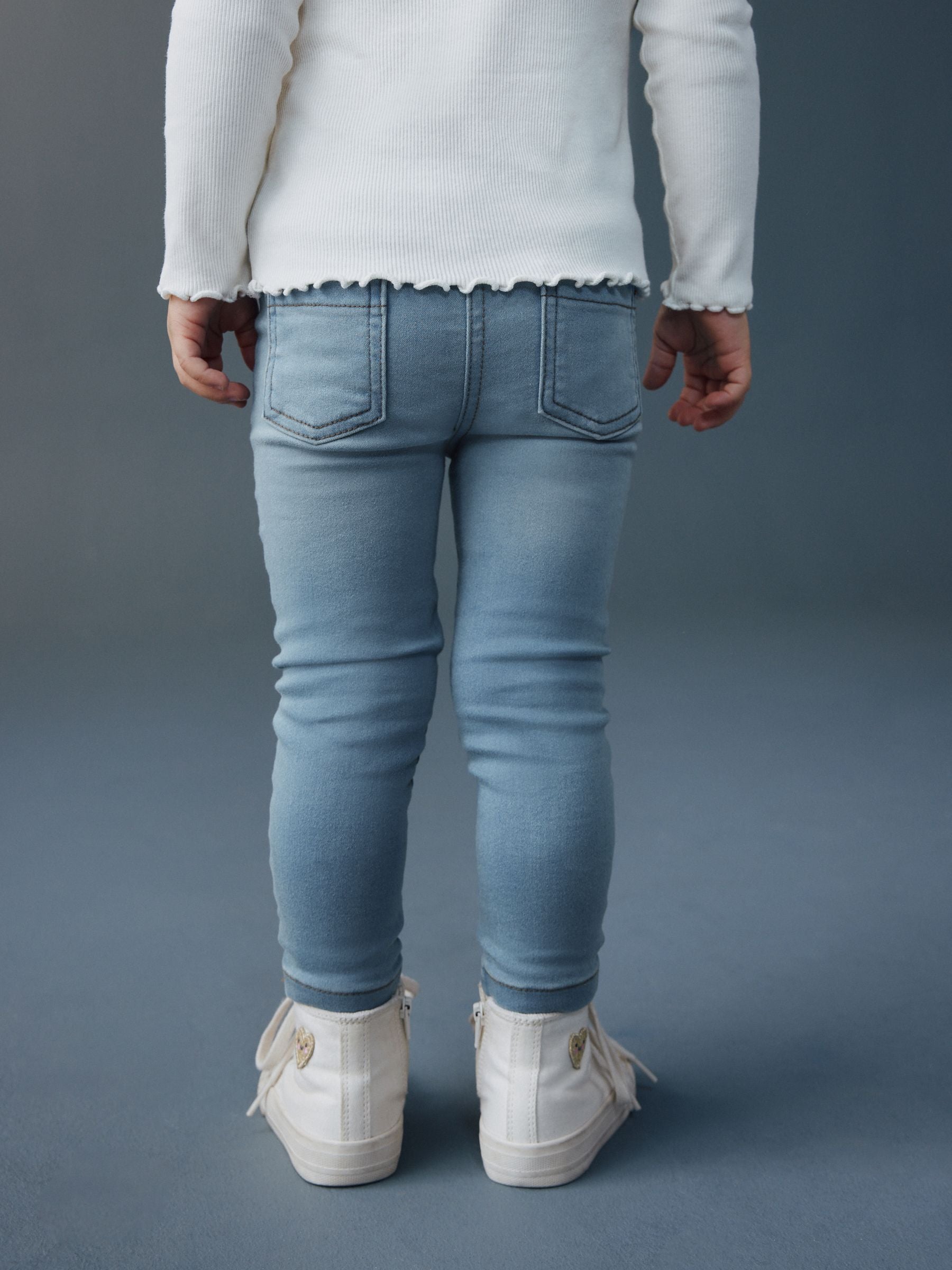 Dsiney Kidz - Light Blue Denim 1 Pack Elasticated Waist Jeggings (3mths-7yrs) image 3