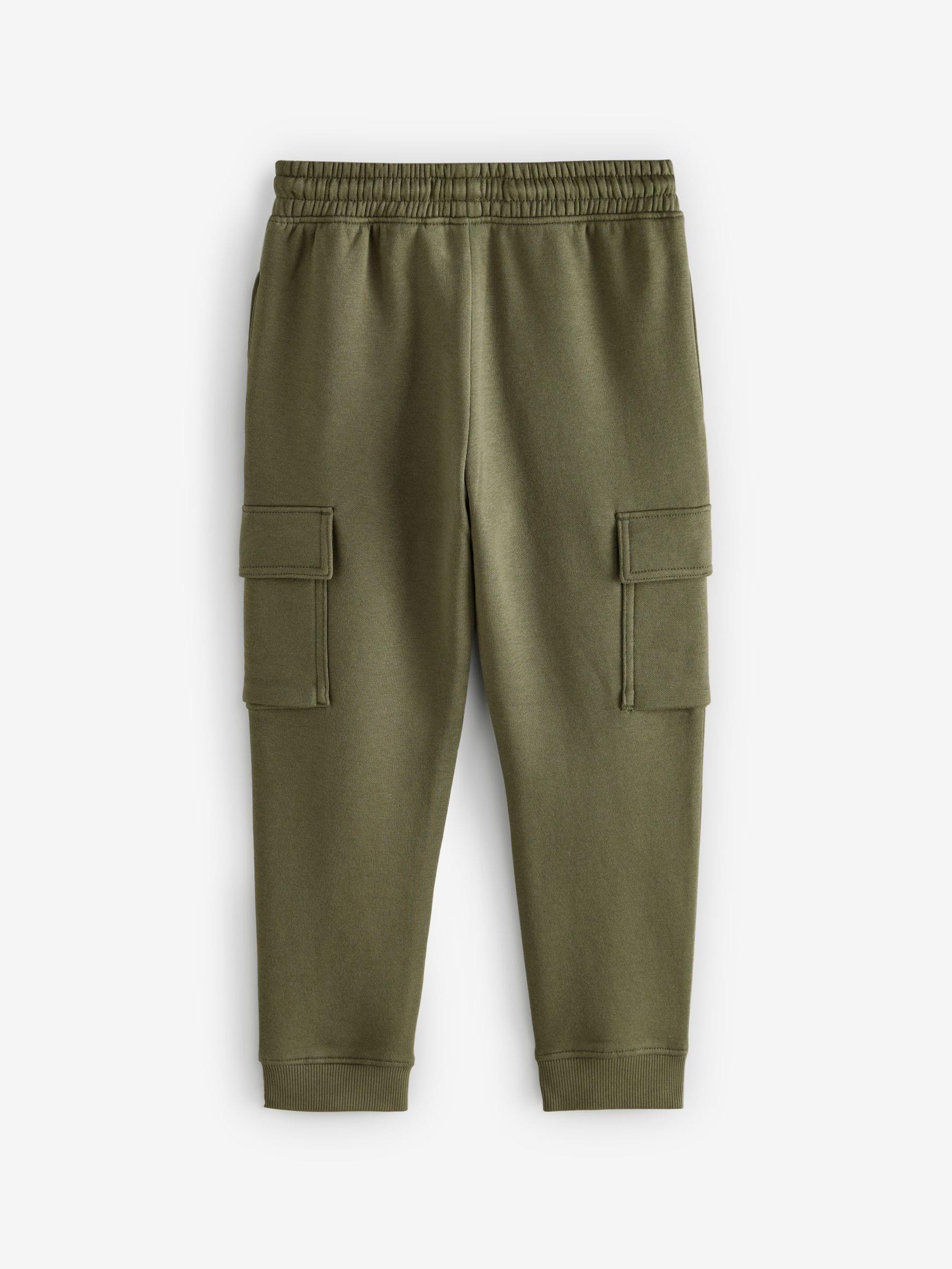 Dsiney Kidz - Khaki Green Slim Fit Cargo Rich Joggers (3-16yrs) image 2