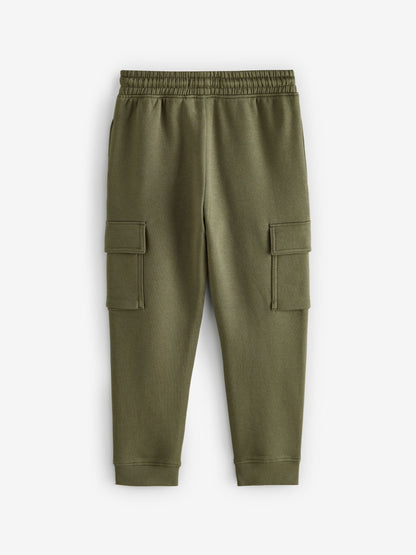 Dsiney Kidz - Khaki Green Slim Fit Cargo Rich Joggers (3-16yrs) image 2
