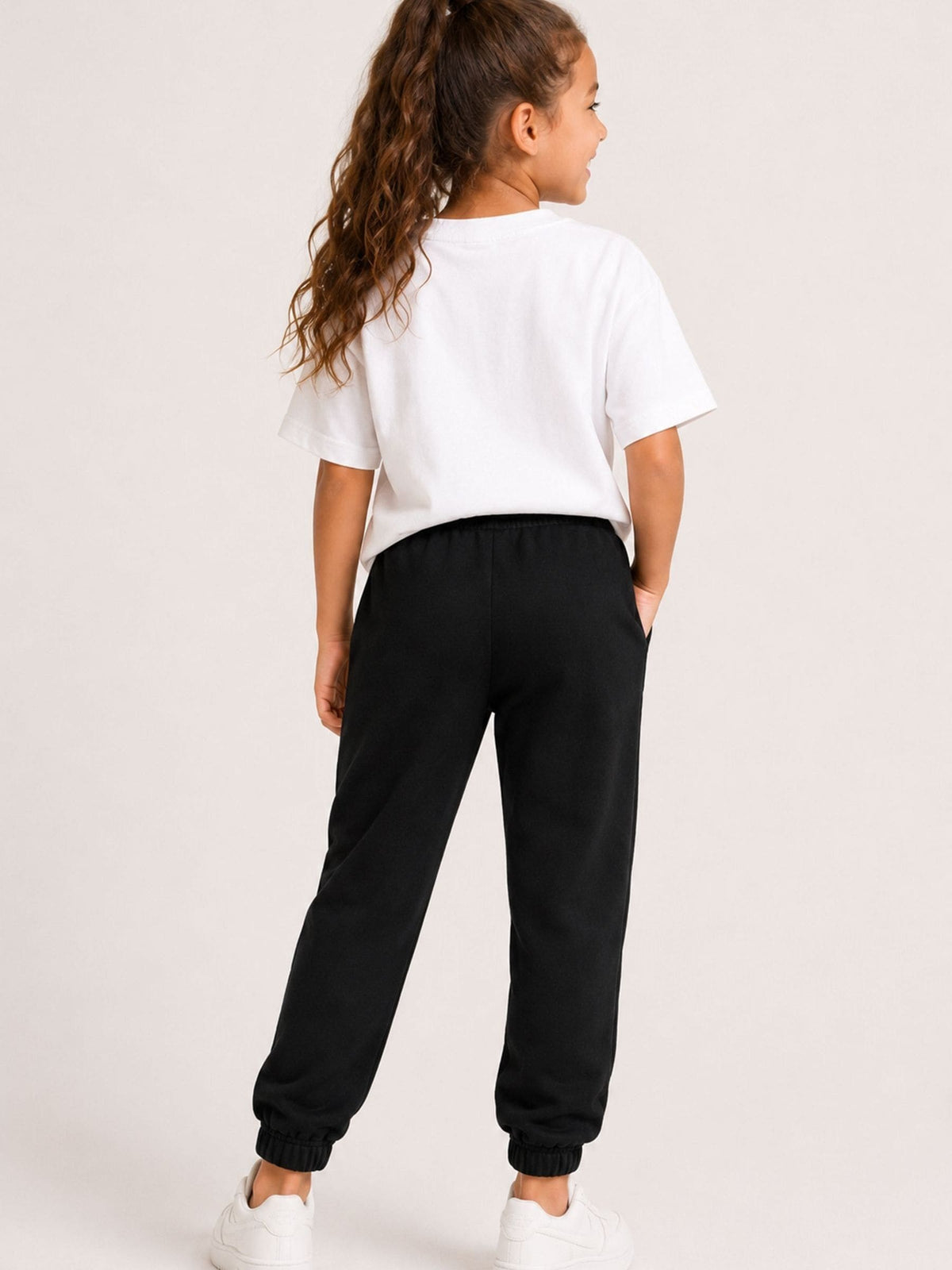 Brand Threads Black Joggers with Iconic Face Print - image 2