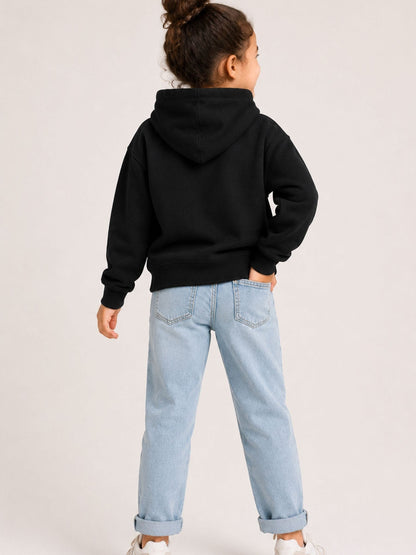 Brand Threads Black Hoodie with Iconic Face Print - image 2
