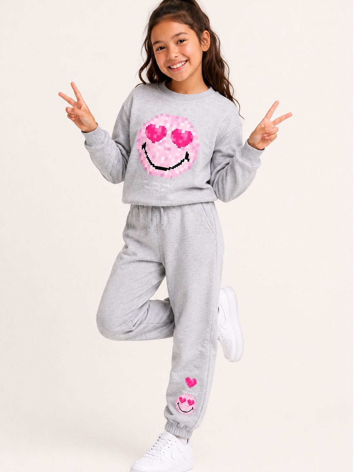 Brand Threads Grey Sweatshirt and Joggers Set 2 Piece - image 1