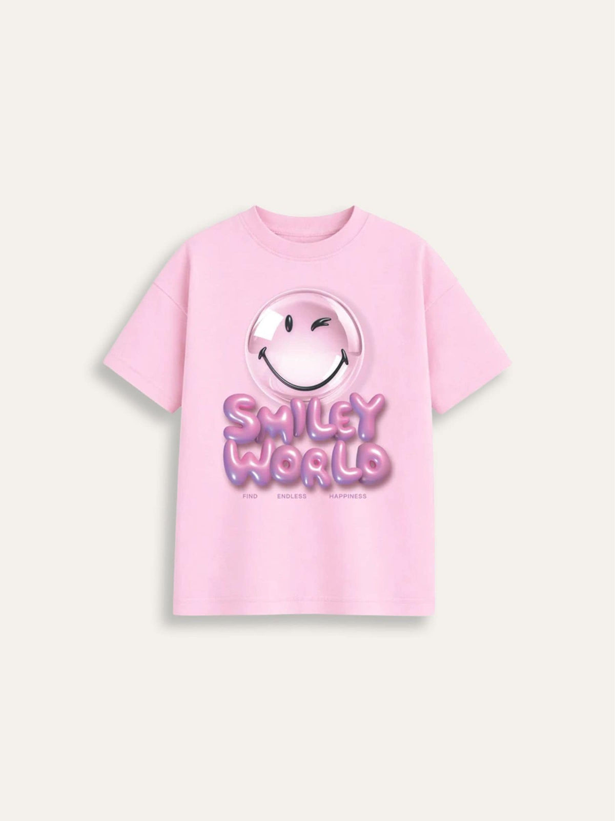 Brand Threads Pink T-Shirt with Iconic Face Print - image 4