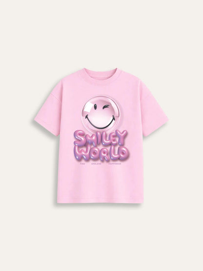 Brand Threads Pink T-Shirt with Iconic Face Print - image 4