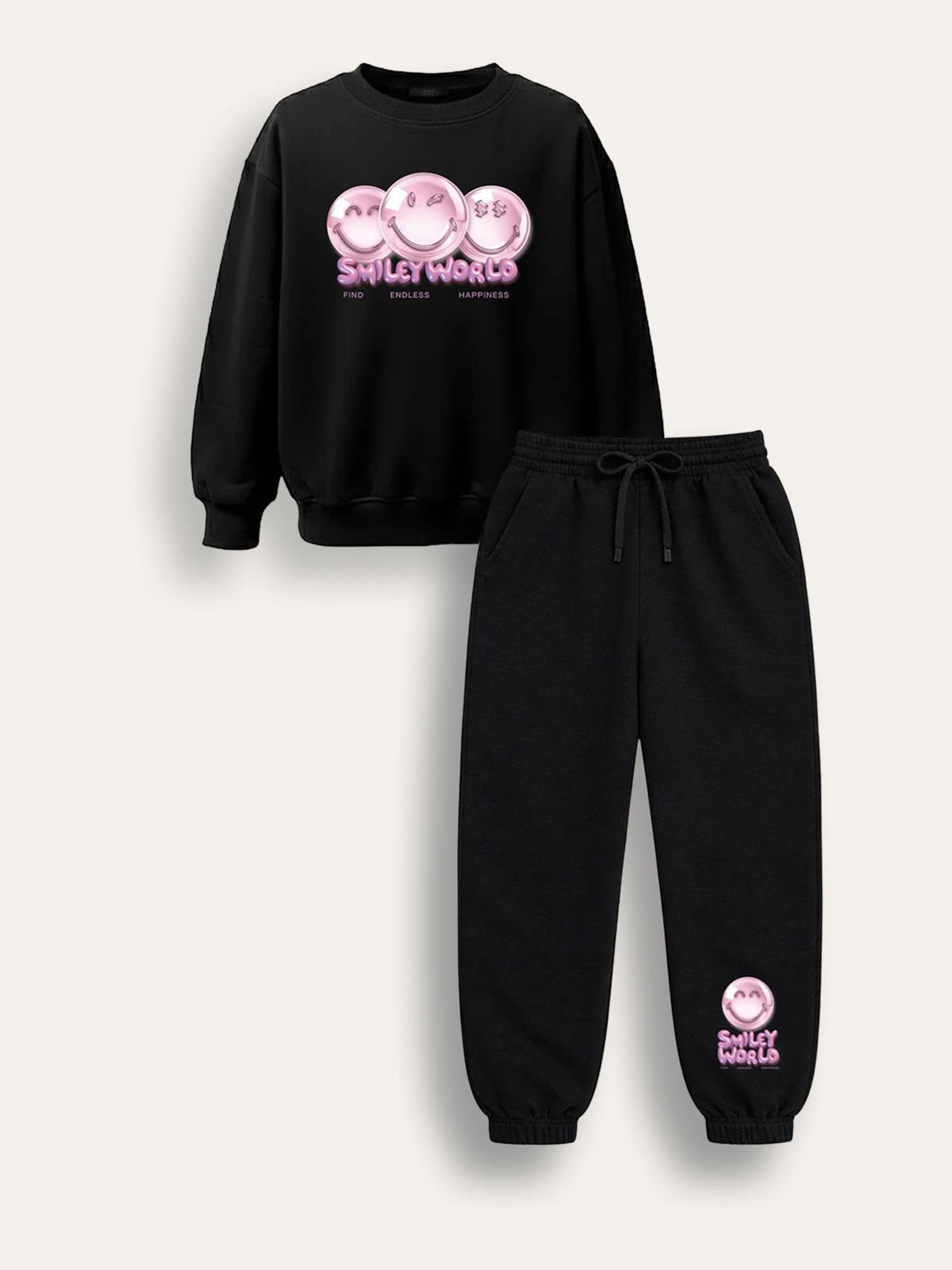 Brand Threads Black Sweatshirt and Joggers 2 Piece Set - image 4