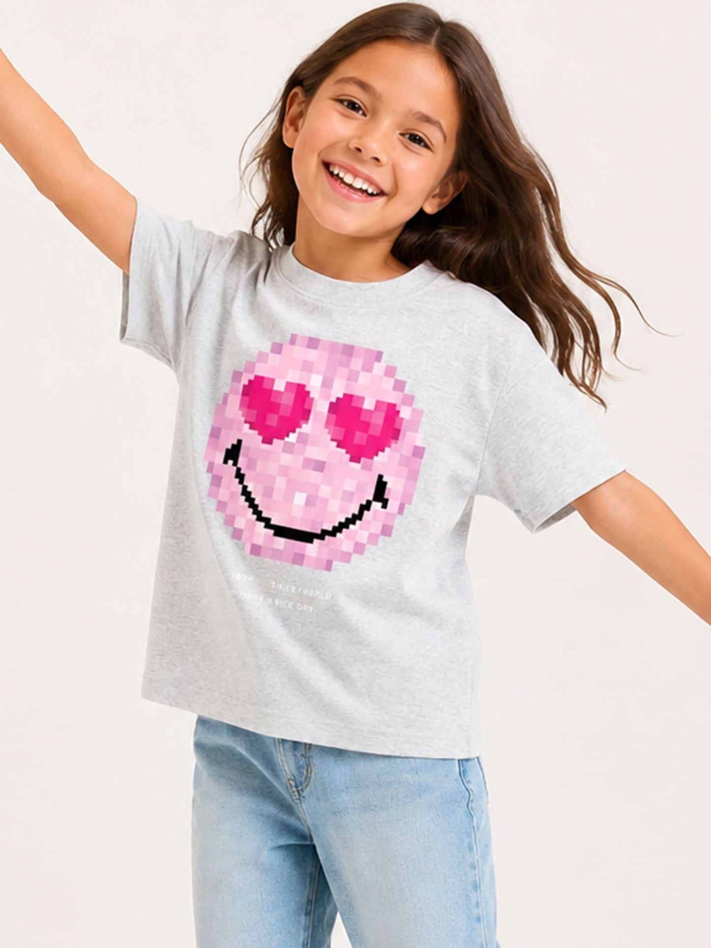 Dsiney Kidz - Brand Threads Grey T-Shirt with Iconic Face Print image 1