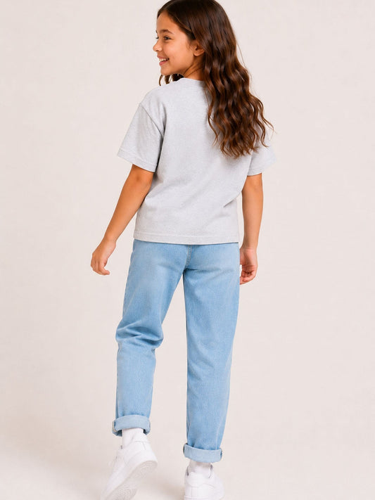 Dsiney Kidz - Brand Threads Grey T-Shirt with Iconic Face Print image 2