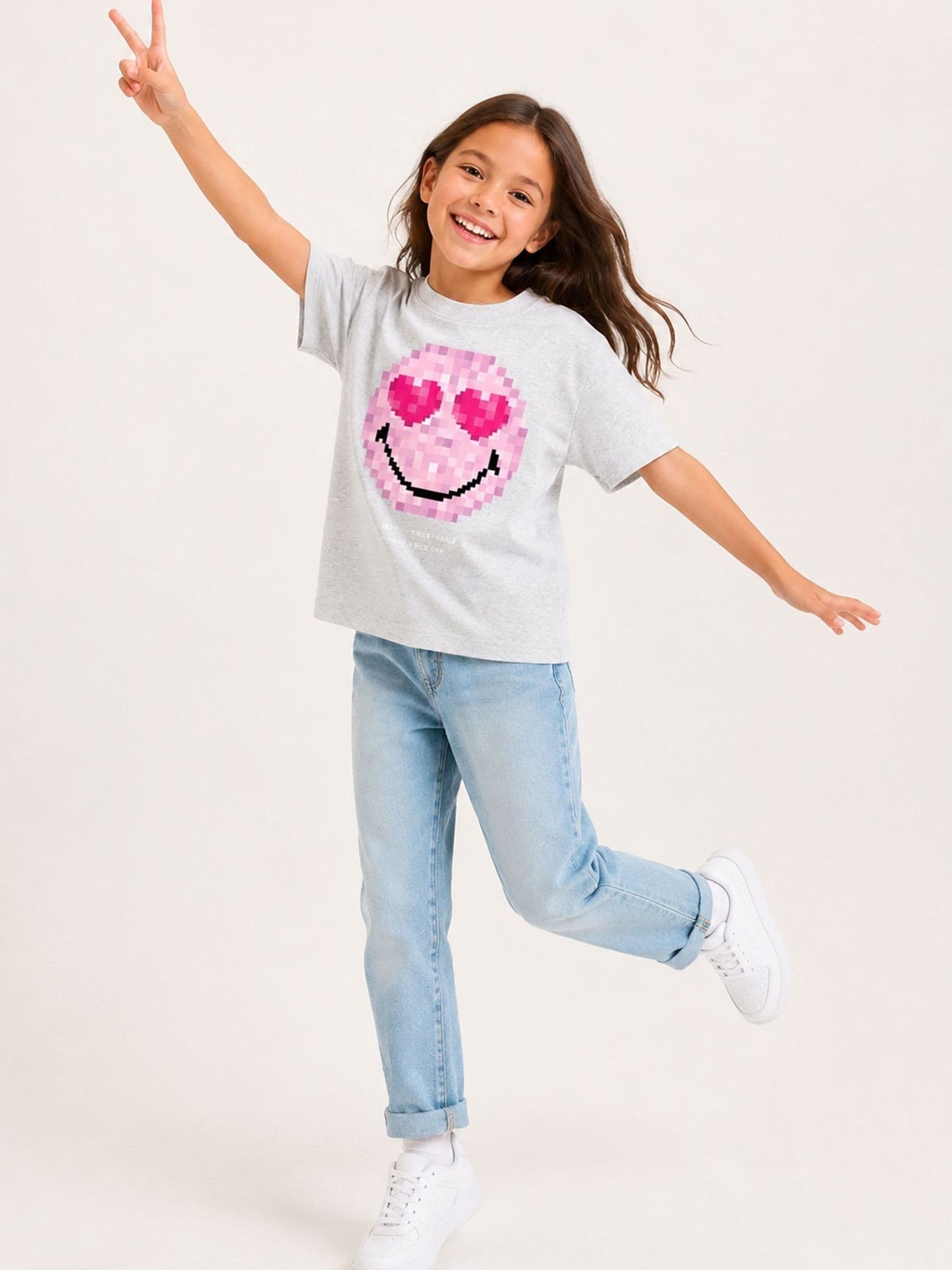 Dsiney Kidz - Brand Threads Grey T-Shirt with Iconic Face Print image 3