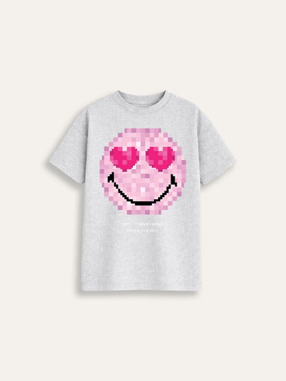 Dsiney Kidz - Brand Threads Grey T-Shirt with Iconic Face Print image 4