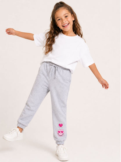 Brand Threads Grey Joggers with Iconic Face Print - image 2